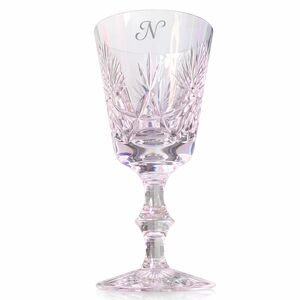 EDINBURGH CRYSTAL STAR OF EDINBURGH CLARET WINE GLASS MONOGRAM "N" STEMMED WATER